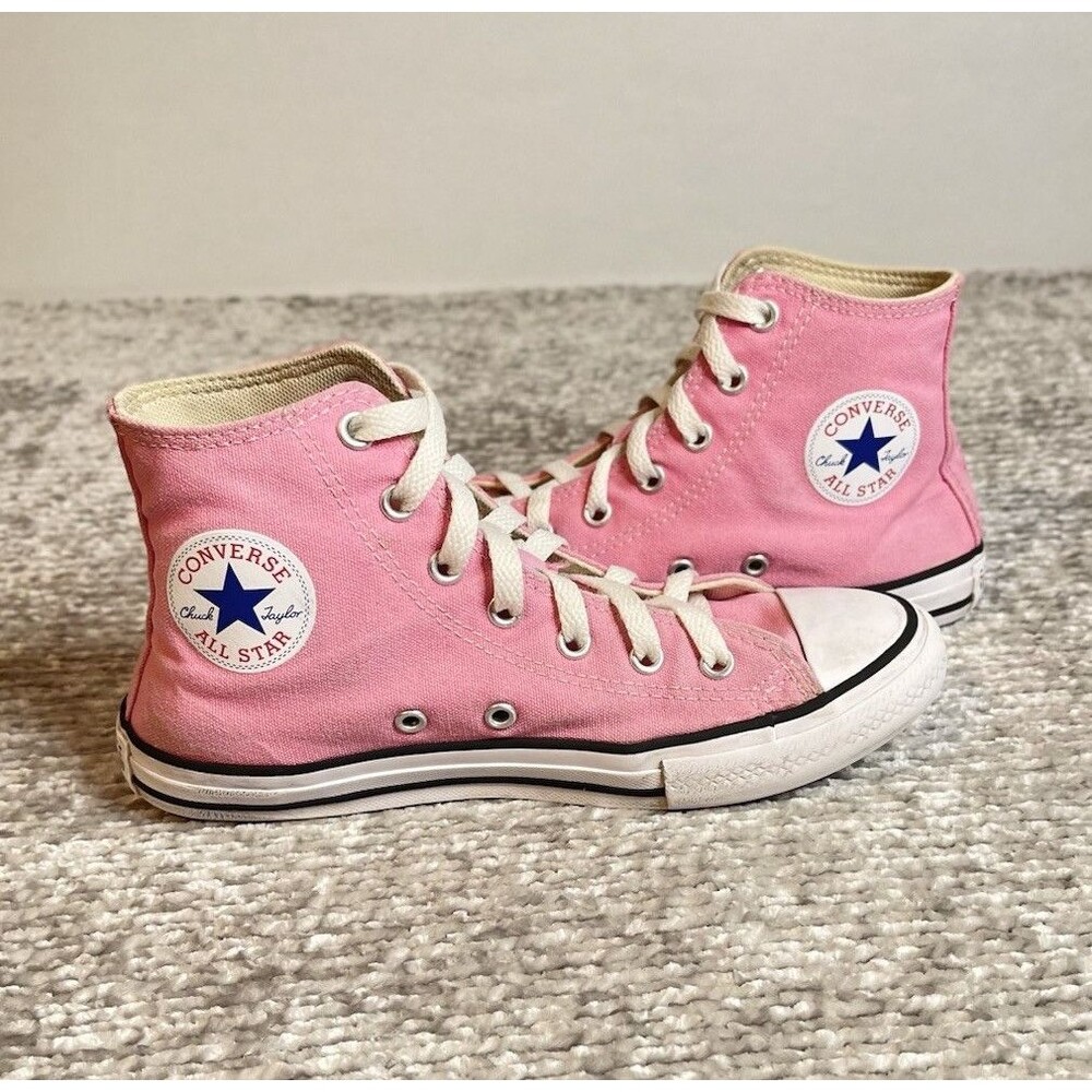 Converse Chuck Taylor All Star Pink/White High Top Canvas Sneakers Kids US 3